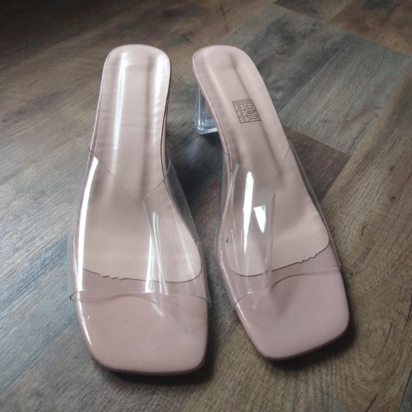 Make Myself Clear Mule Block Heels